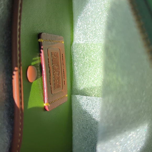 Coach Borough Satchel Dark Lime Green HTF! - Picture 7 of 11